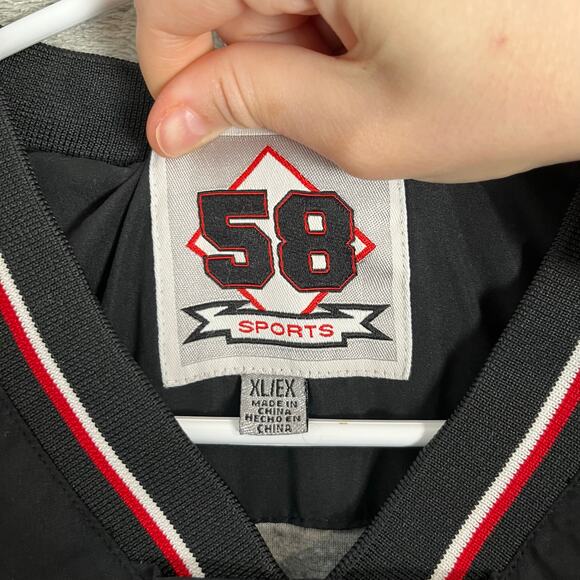 Vintage Nebraska Huskers Pullover Jacket Y2K College Streetwear XL Black Red - Picture 5 of 6